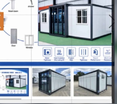 Expanding container cabin, 2 bed, full bathroom, base unit (new)