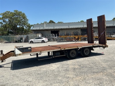 2011 RBM tandem beavertail tag trailer with ramps, carries 7.8 t